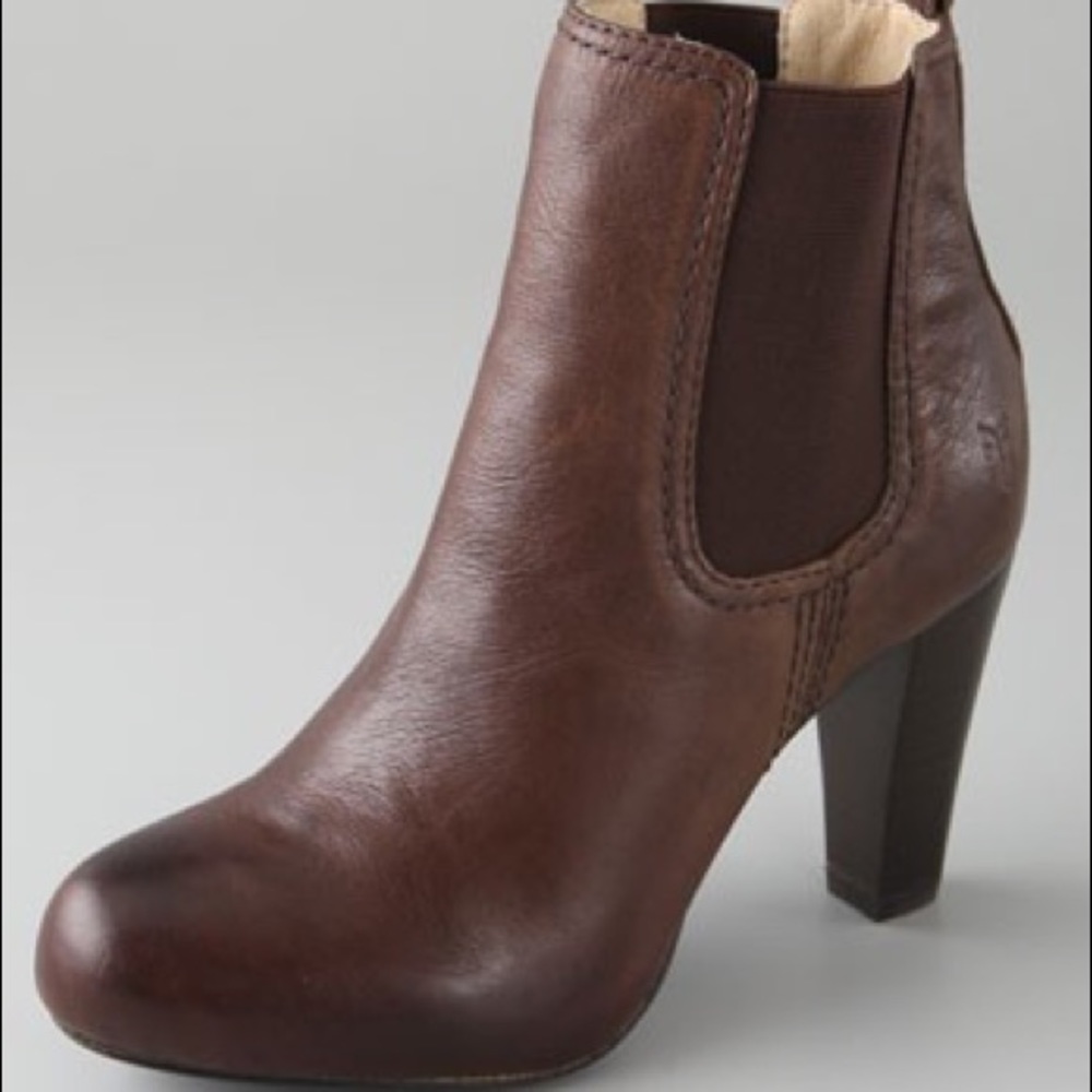 Frye Brown Miranda Chelsea Booties